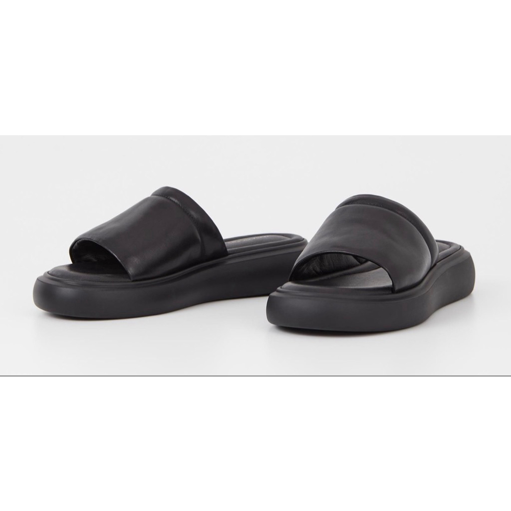 New Vagabond Shoemakers Blenda Black Leather Platform Sandals 39/9